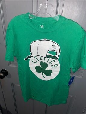 adidas Green Celtics Clover Graphic Tee